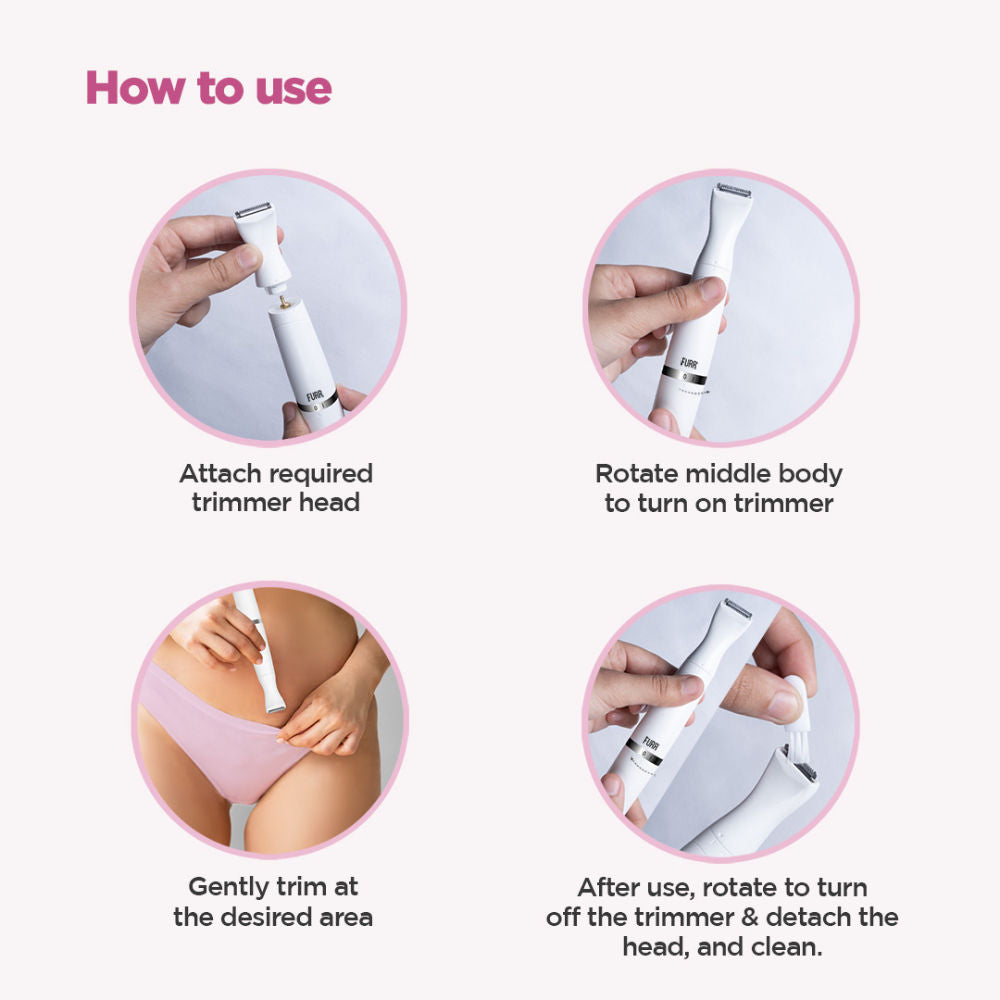 Rechargeable Multipurpose Trimmer for Eyebrows, Underarms and Bikini Line