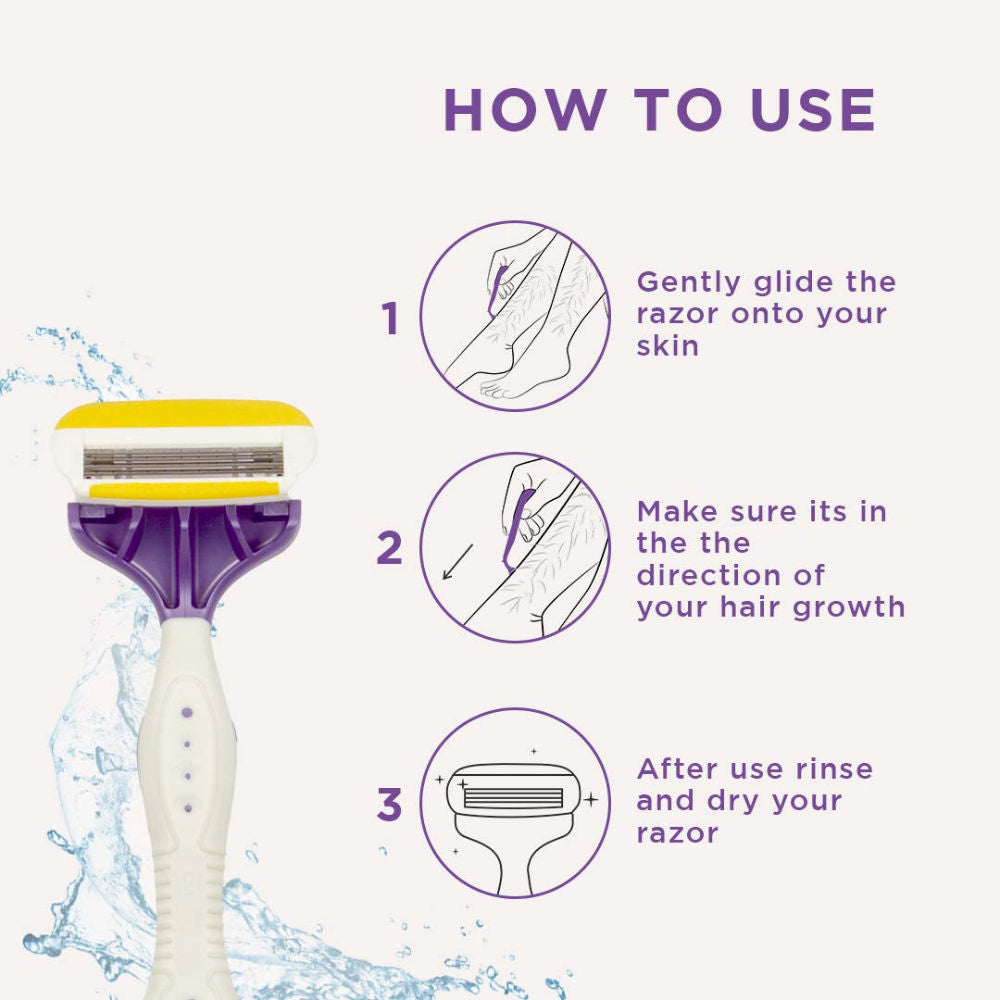 Body Shaving Razor with Aloe Vera & Vitamin E Padding Count 1