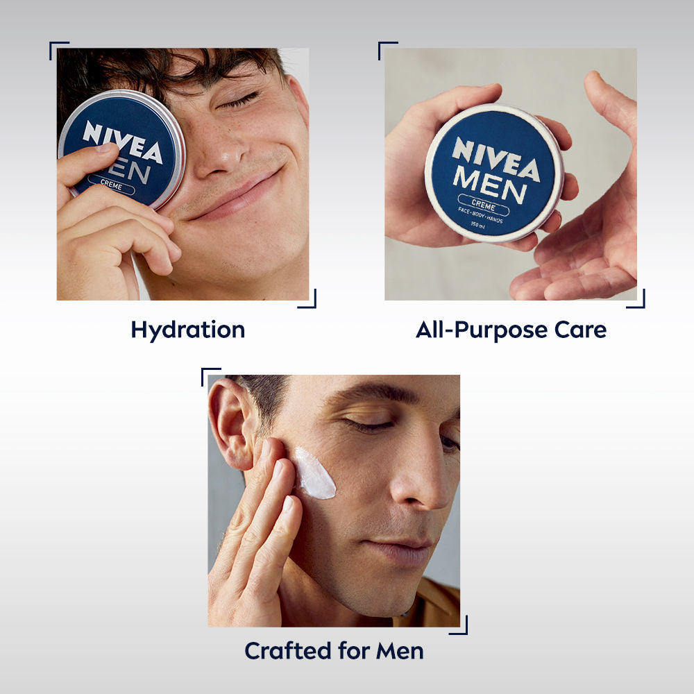Men Creme, Non Greasy Moisturizer, Cream for Face, Body & Hands
