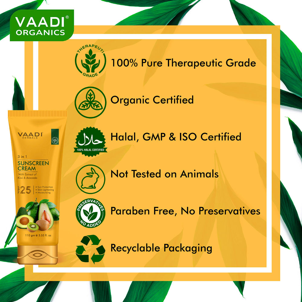 3 In 1 Sunscreen Cream with Extract Of Kiwi & Avocado