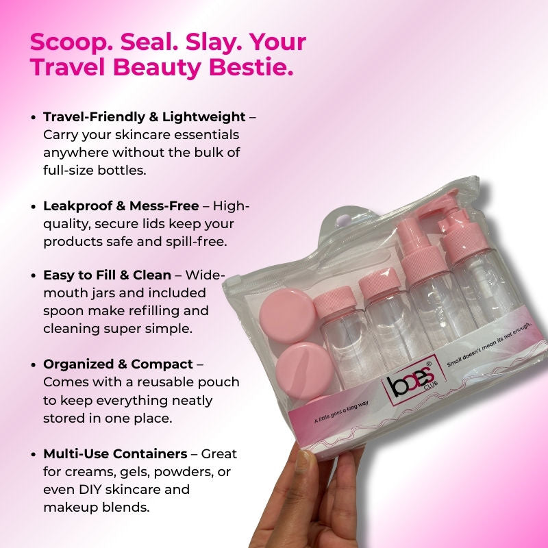 Refillable Empty Mini Containers With Pouch