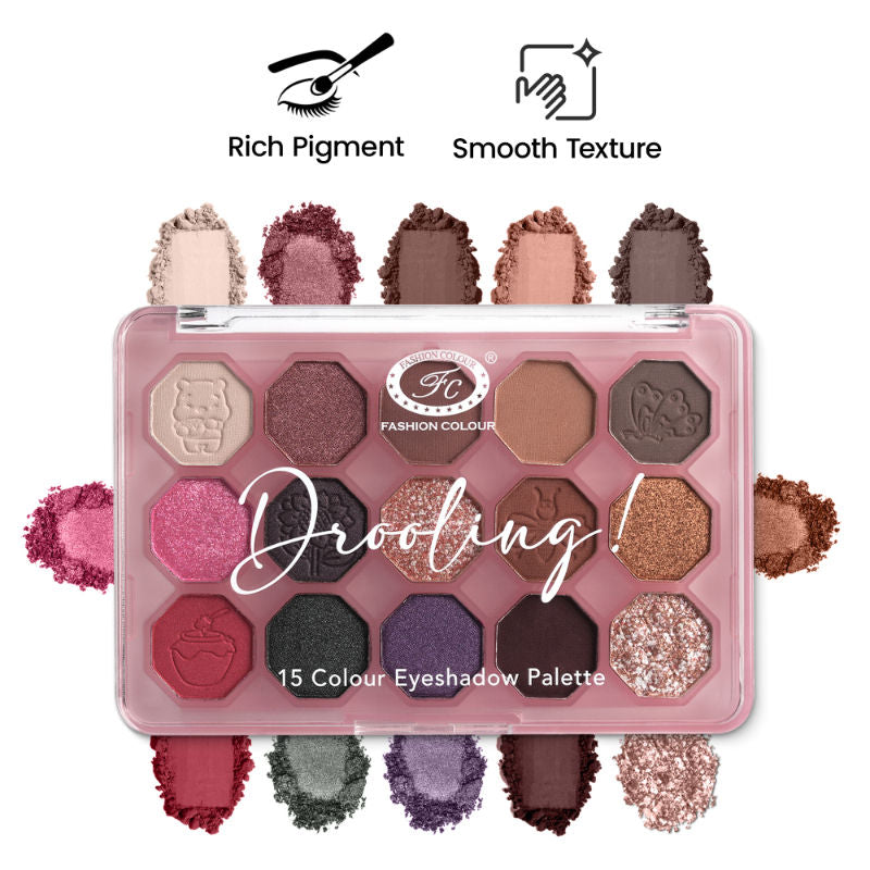 Drooling 15 Colour Eyeshadow Palette - Shade 02