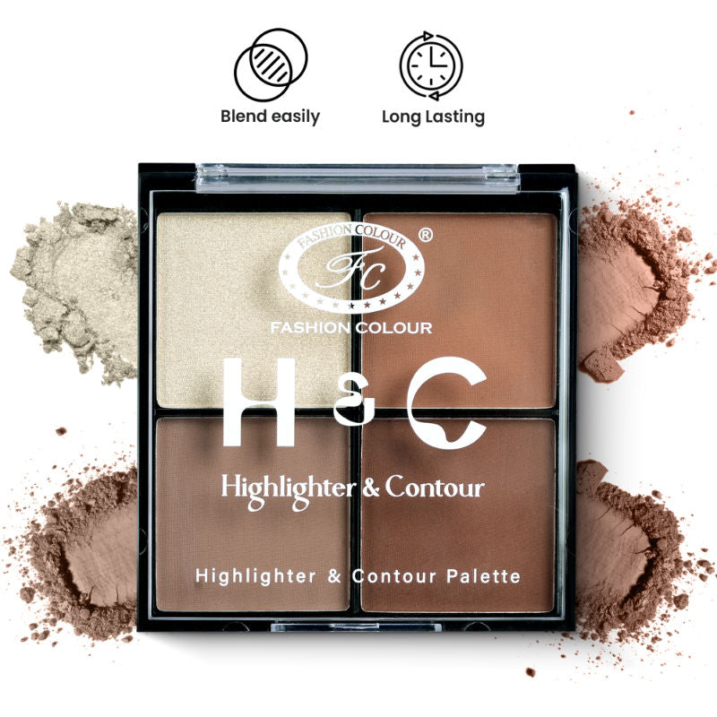H & C Highlighter & Contour Palette Radiant Glow - Shade 02