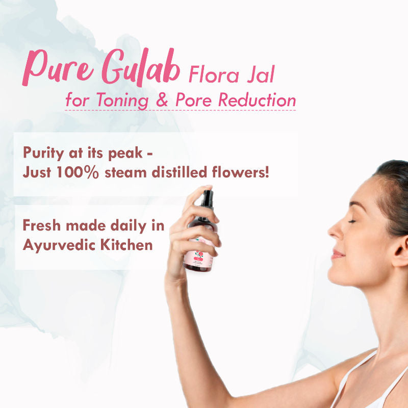Gulab Jal 100% Pure Rose Water, Face Mist (Toner) for Pore Tightening, Acne & Hydration