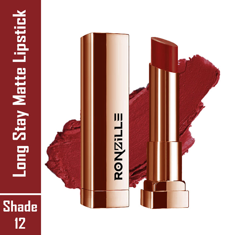Natural Colored Long Stay Matte Lipstick - Shade 18 - Shade-12