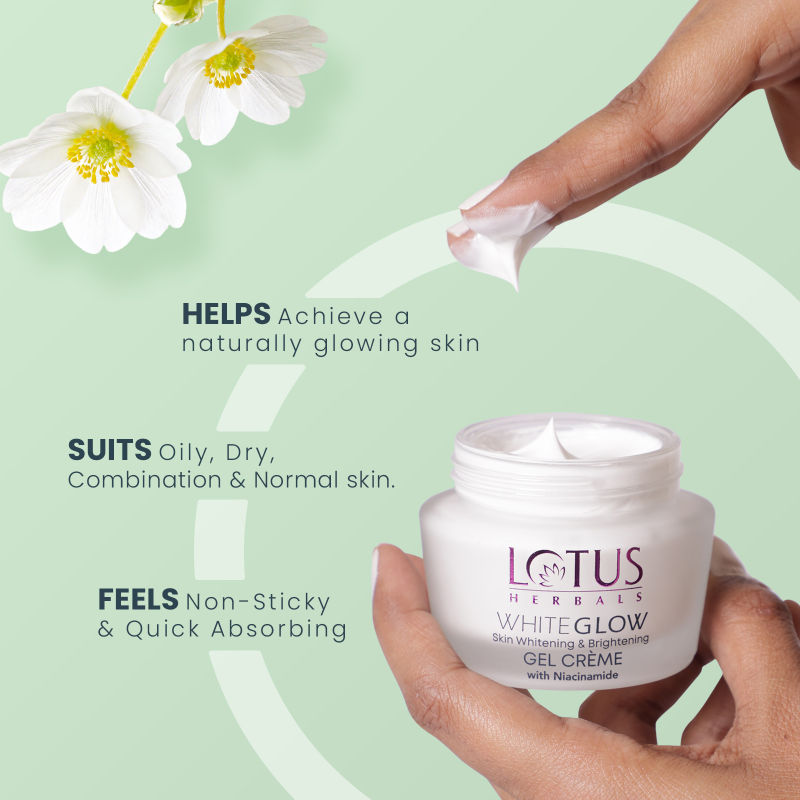 WhiteGlow Skin Whitening & Brightening Gel Cream|With Niacinamide|All Skin Types