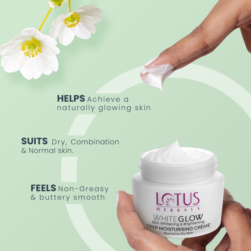WhiteGlow Deep Moisturising Face Cream SPF 20 PA +++ For Glowing Skin, All Skin Types