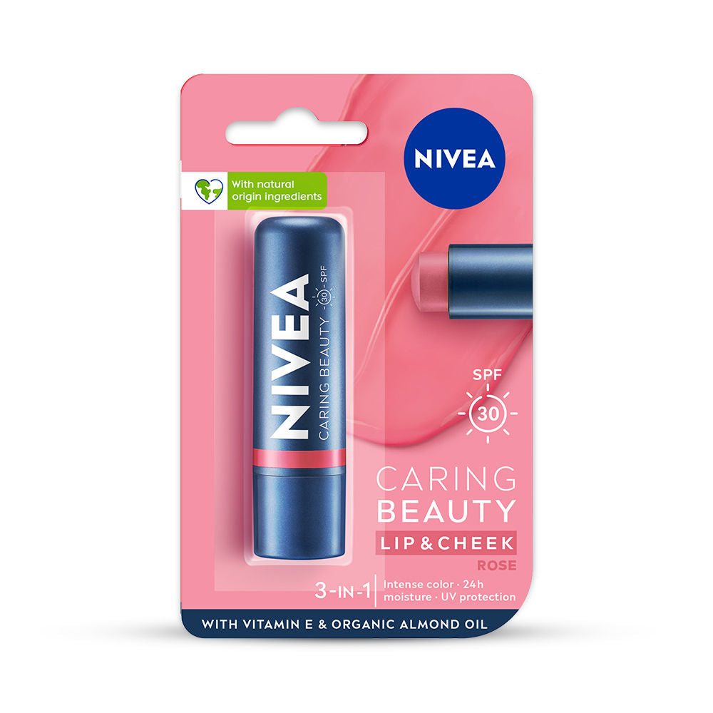 Lip Caring Beauty Red Lip Balm With SPF 30 - Rose