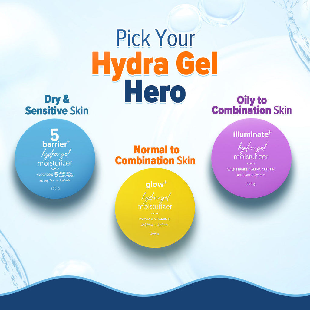 Glow+ Hydra Gel Moisturizer With Papaya & Vitamin C For 24 Hour Intense Hydration