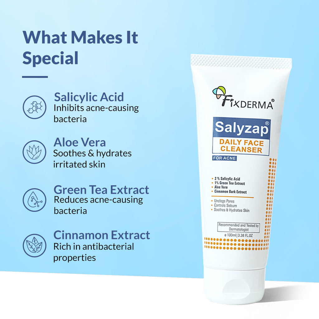 Salyzap 2% Salicylic Acid Face Wash for Oily Skin, Sulphate Free