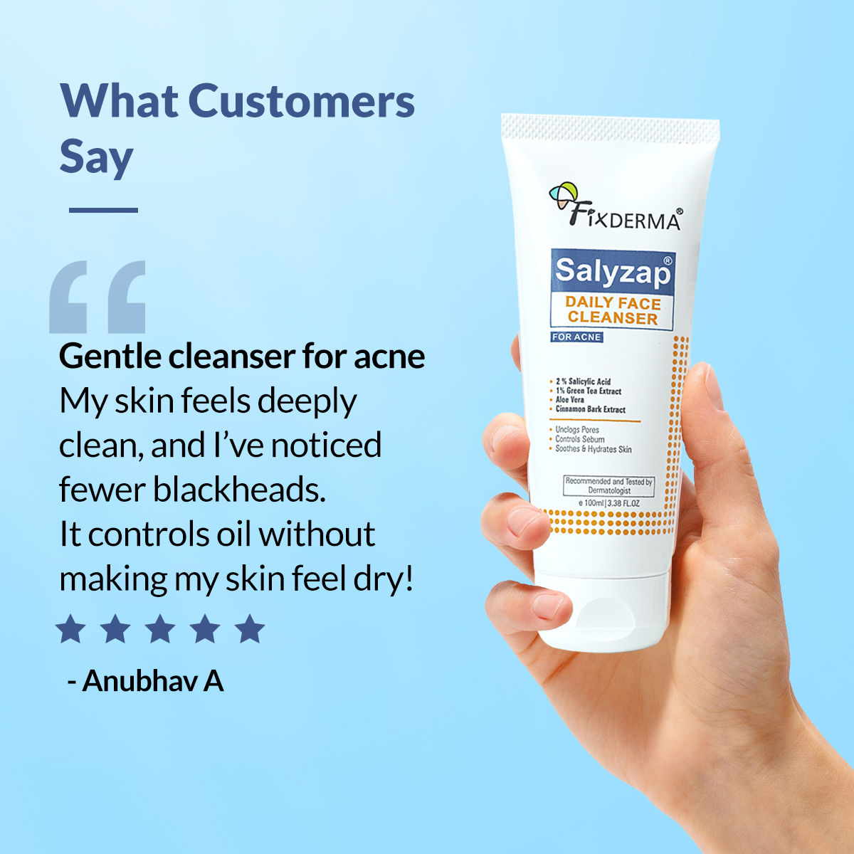 Salyzap 2% Salicylic Acid Face Wash for Oily Skin, Sulphate Free