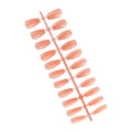 Press On Nails French Manicure Tips Reusable Artificial Stick On Fake Extensions Nude