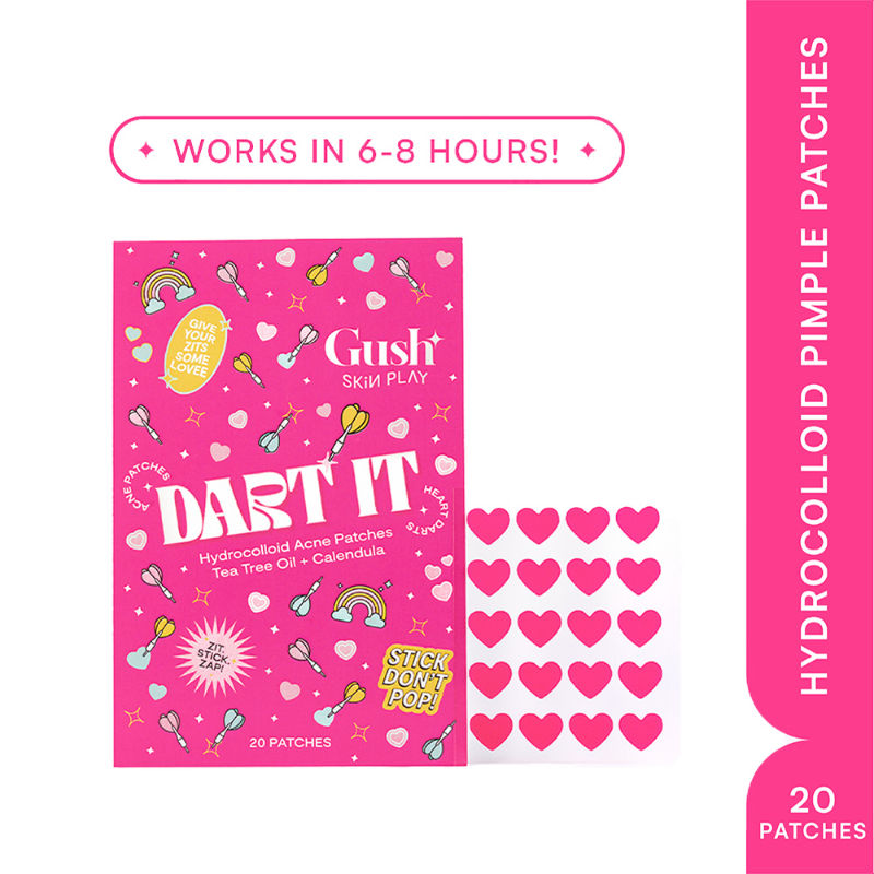 Dart It Hydrocolloid Pimple Patches For Healing Acne Zits And Blemishes - Pink Heart