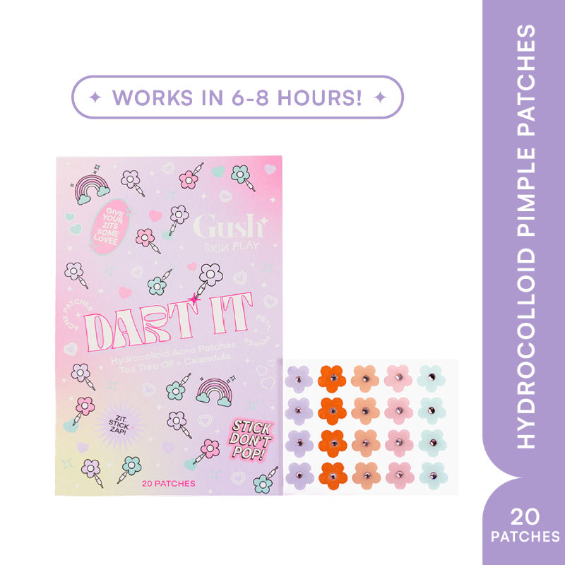 Dart It Pimple Patches Work in 6-8 Hrs For Acne, Zits And Blemishes - Petal Powder