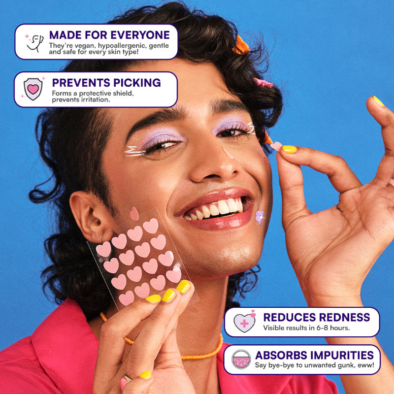 Dart It Pimple Patches Work in 6-8 Hrs For Acne, Zits And Blemishes - Purple Heart