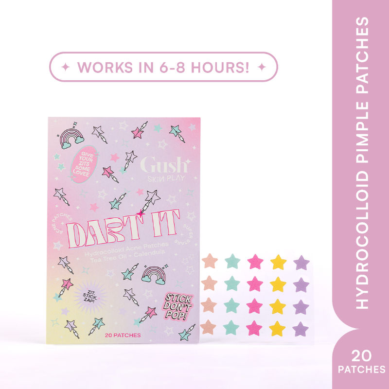 Dart It Pimple Patches Work in 6-8 Hrs For Acne, Zits And Blemishes - Super Star (5 Colors)