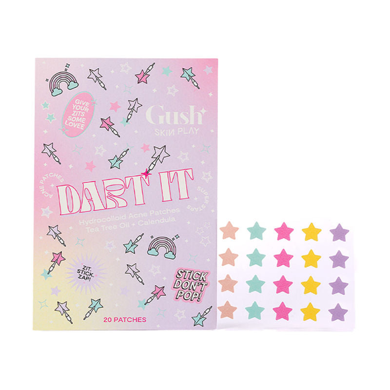 Dart It Pimple Patches Work in 6-8 Hrs For Acne, Zits And Blemishes - Super Star (5 Colors)