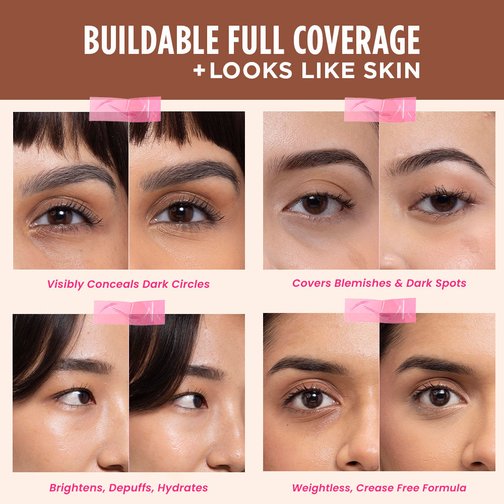 Nykaa Undercover Multi-Use Full Coverage Concealer-Hyaluronic Acid & Niacinamide