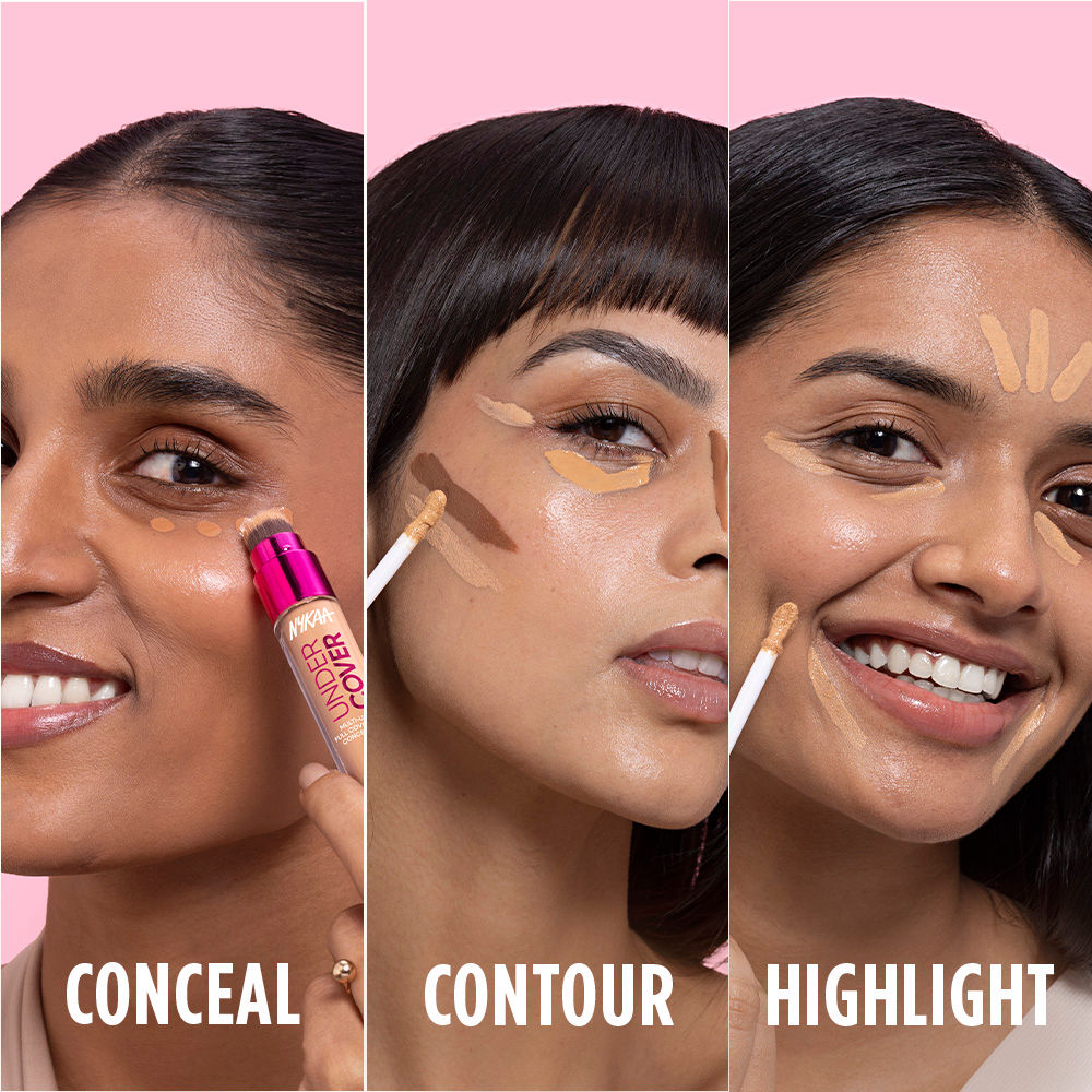 Nykaa Undercover Multi-Use Full Coverage Concealer-Hyaluronic Acid & Niacinamide