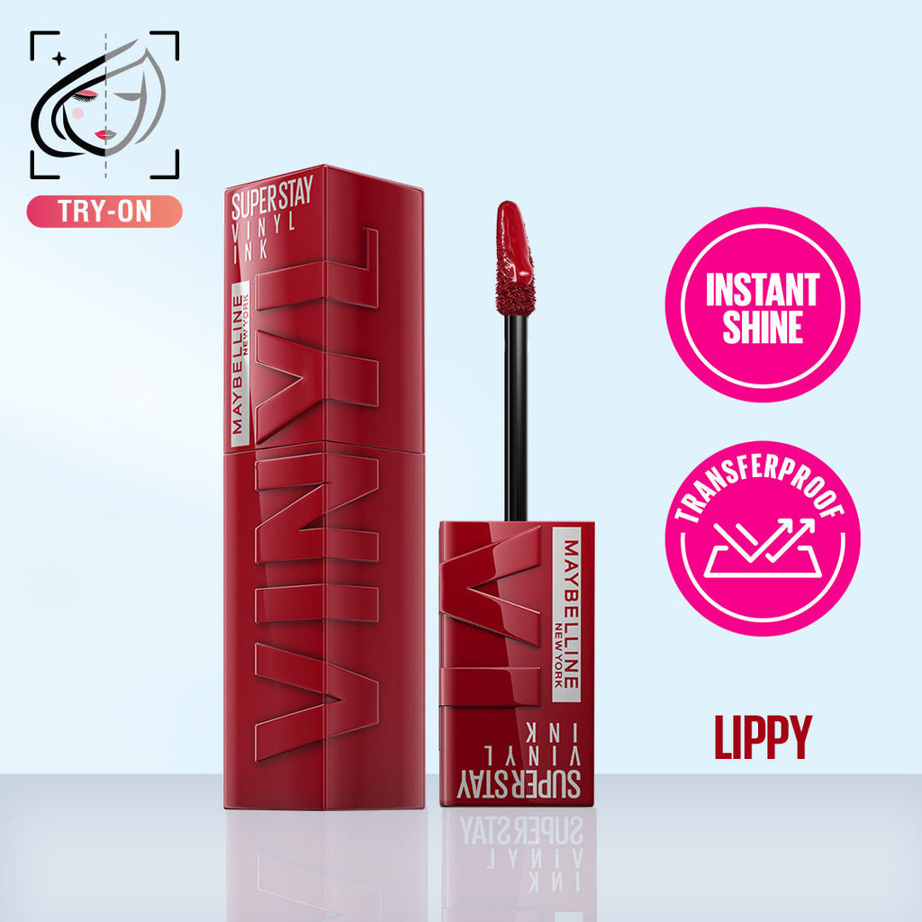 Super Stay Vinyl Ink Liquid Lipstick, Instant Shine Lasts Up To 16H - Lippy