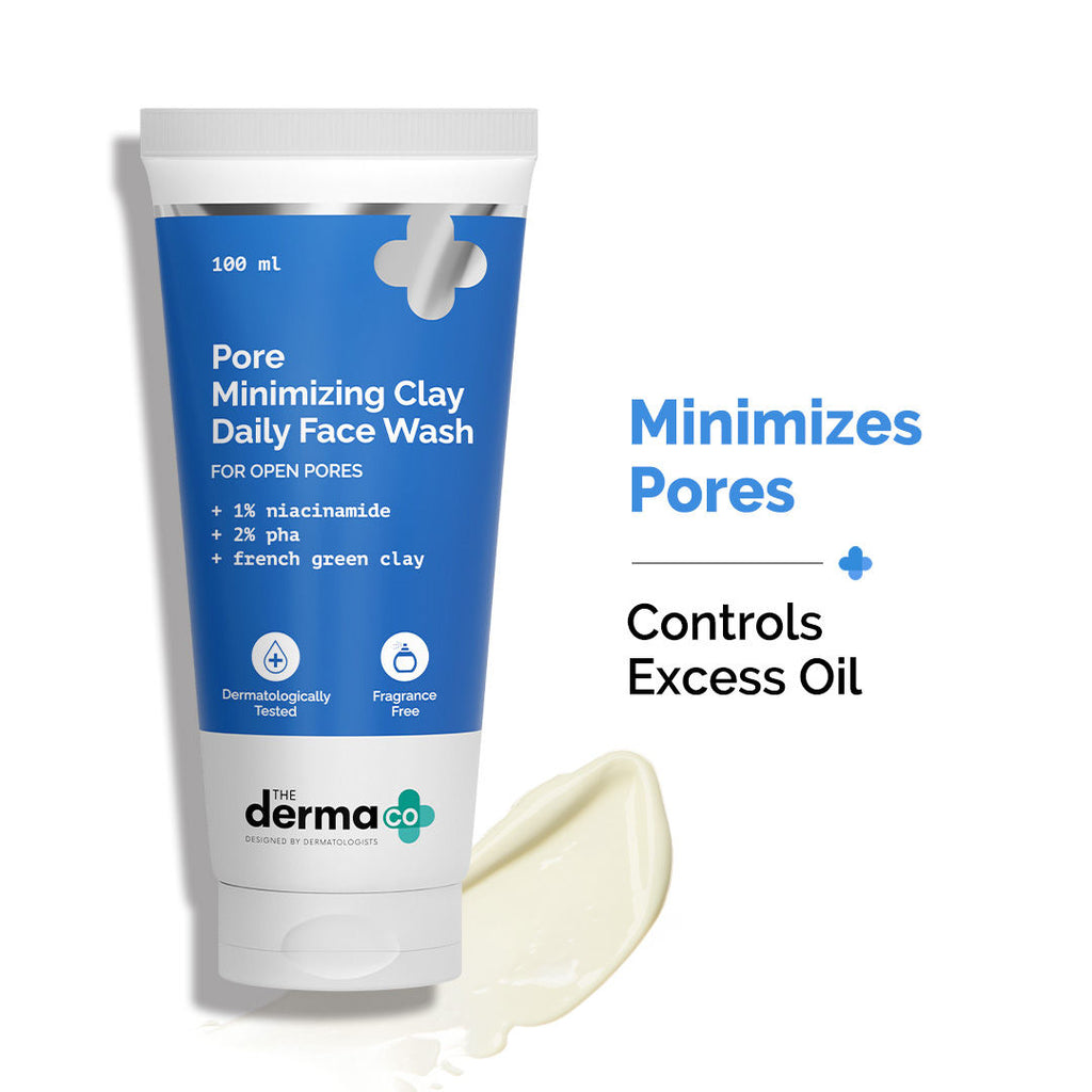 Pore Minimizing Face Wash With Clay, 1% Niacinamide & 2% PHA For Open Pores