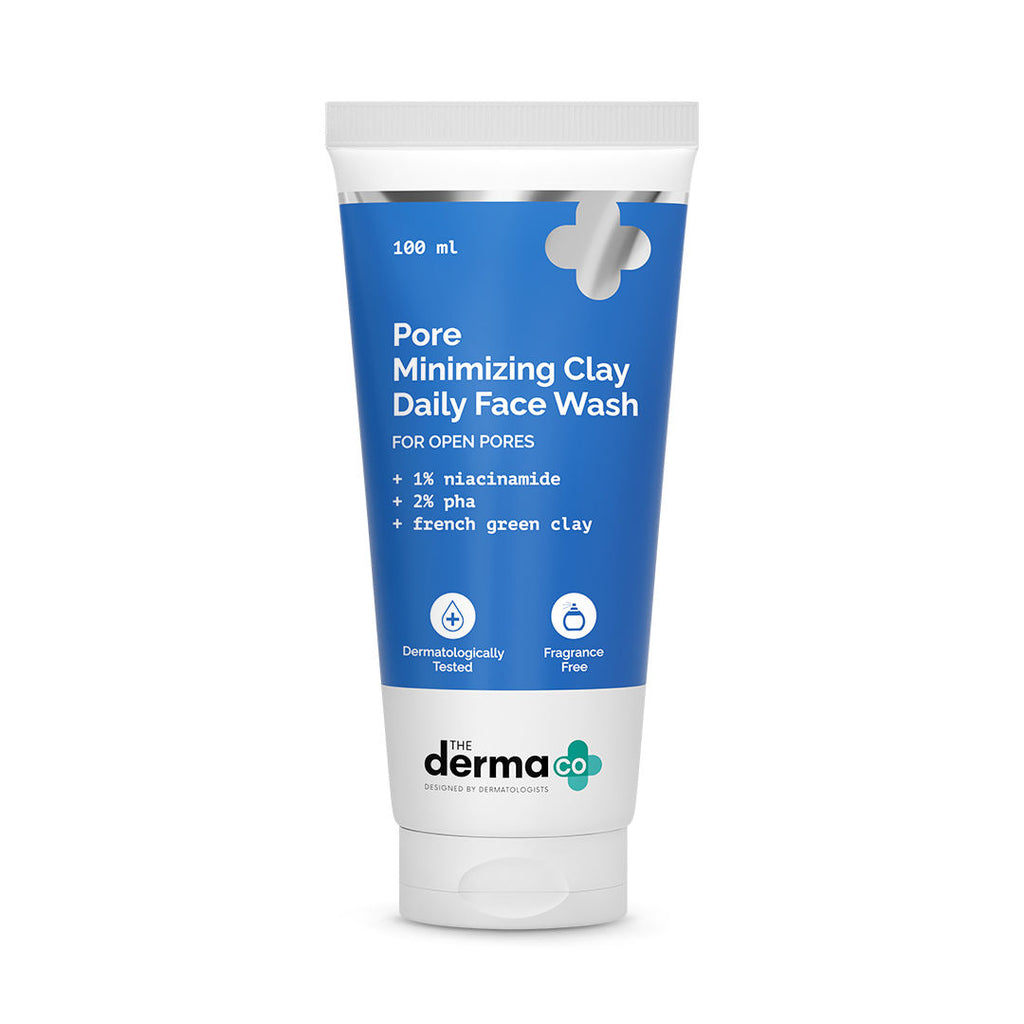 Pore Minimizing Face Wash With Clay, 1% Niacinamide & 2% PHA For Open Pores