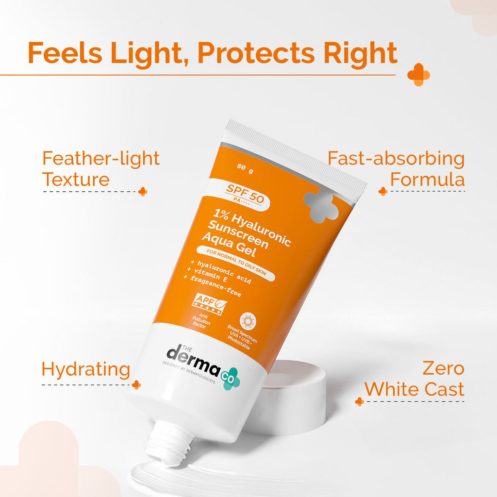 1% Hyaluronic Sunscreen Spf 50 Pa+++ Aqua Gel For Normal To Oily ... - In-Vivo tested