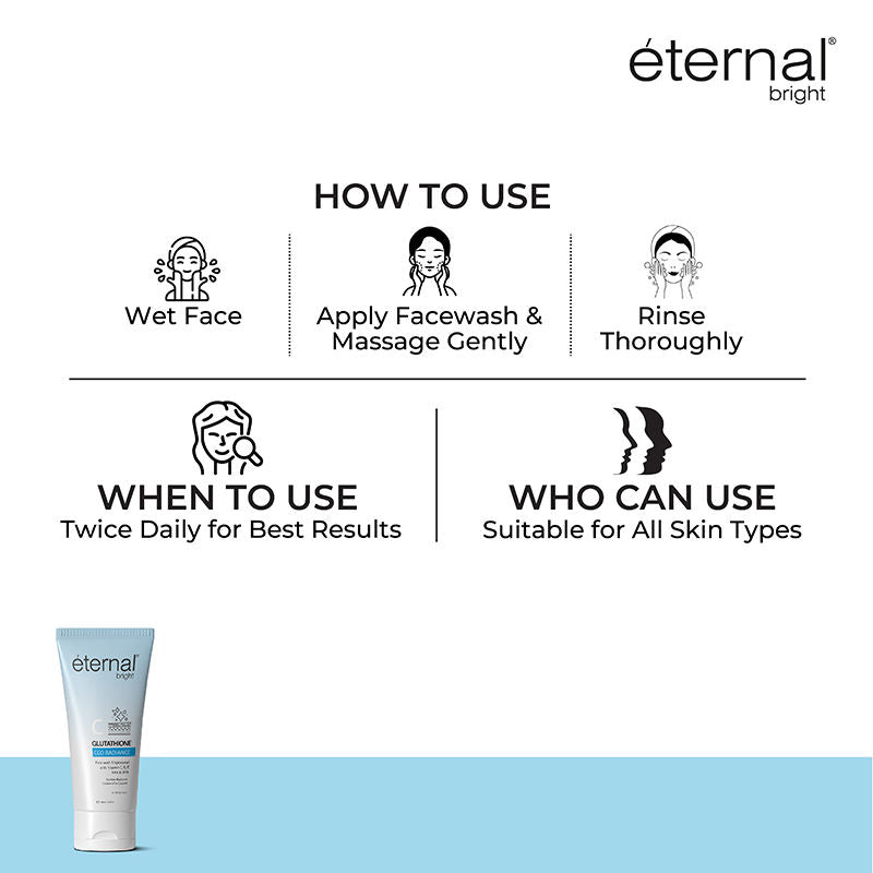 Glutathione Facewash For Deep Cleansing & Skin Brightening
