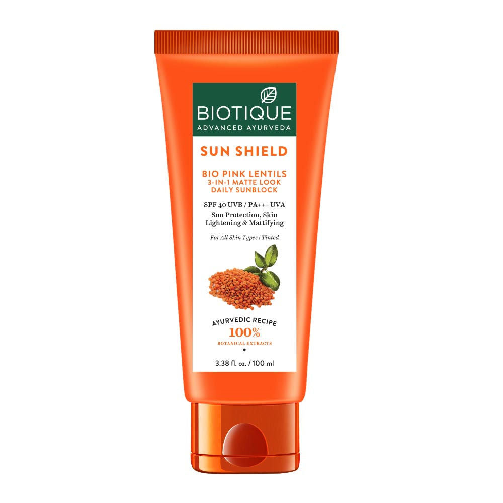Bio Pink Lentils Matte Look Sun Block Sunscreen SPF 40 - 100ml