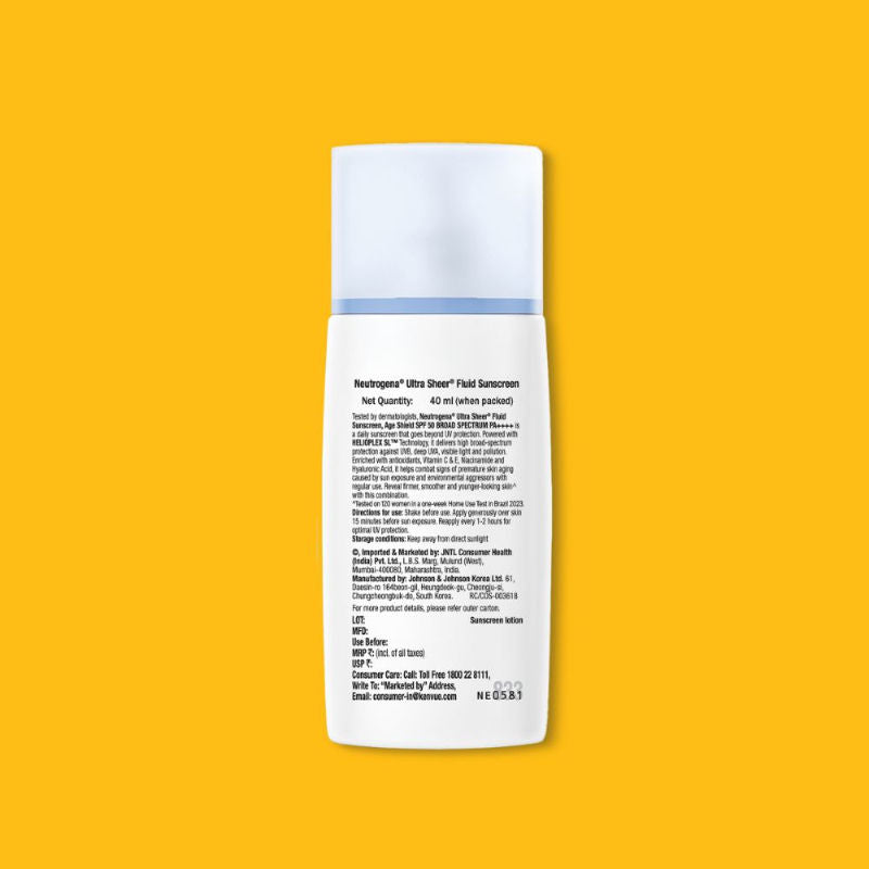Ultrasheer Age Shield Fluid Face Sunscreen SPF 50+ PA++++