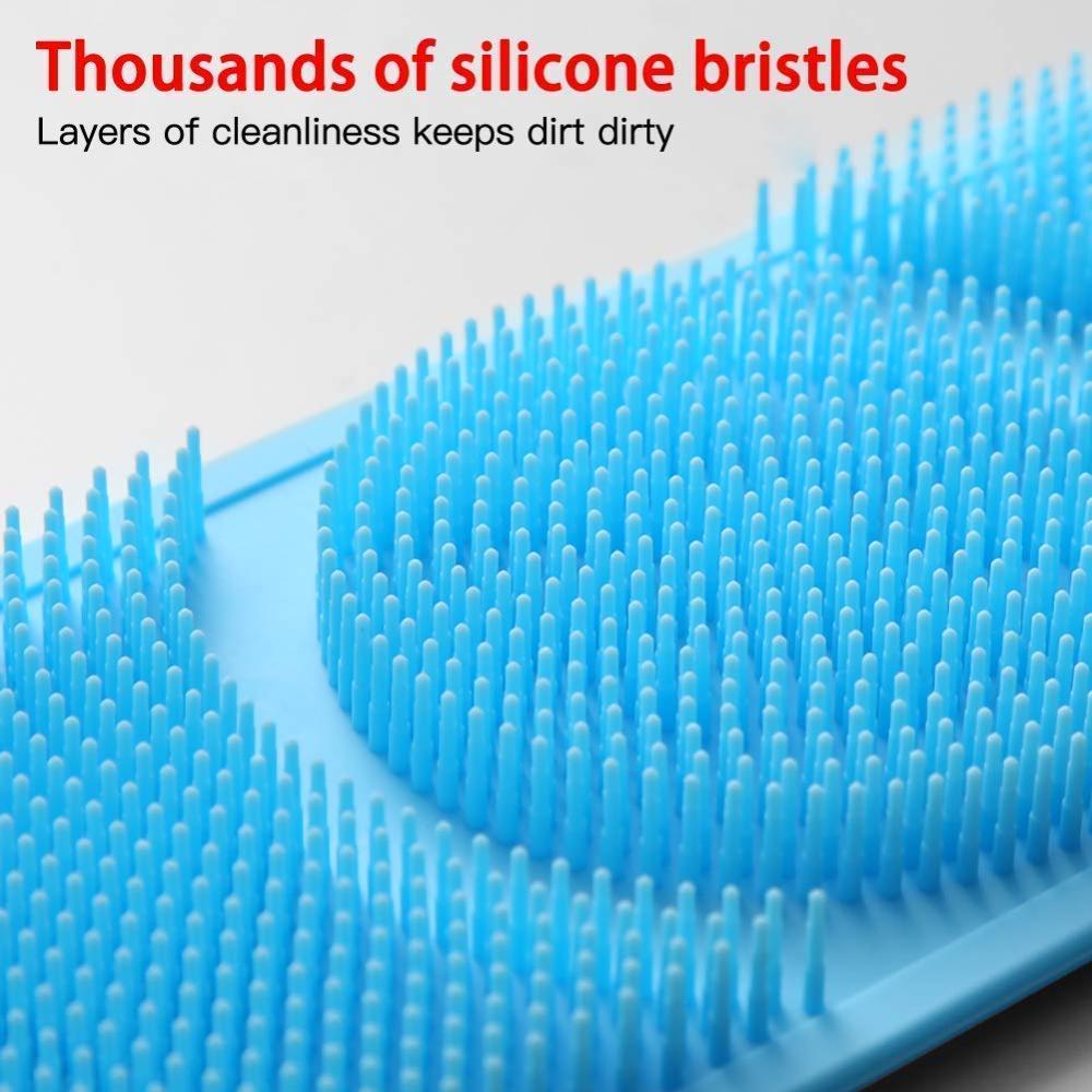 Silicone Body Back Scrubber Double Side Bathing Brush (Multicolor)