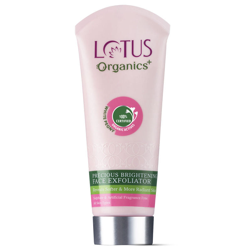 Precious Brightening Face Exfoliator, White Peony,Gentle,Effective Organic Face Scrub