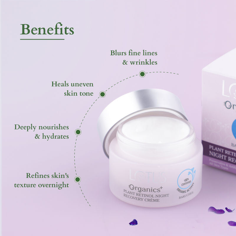 Lotus Organics+ Bakuchiol Plant Retinol Night Cream