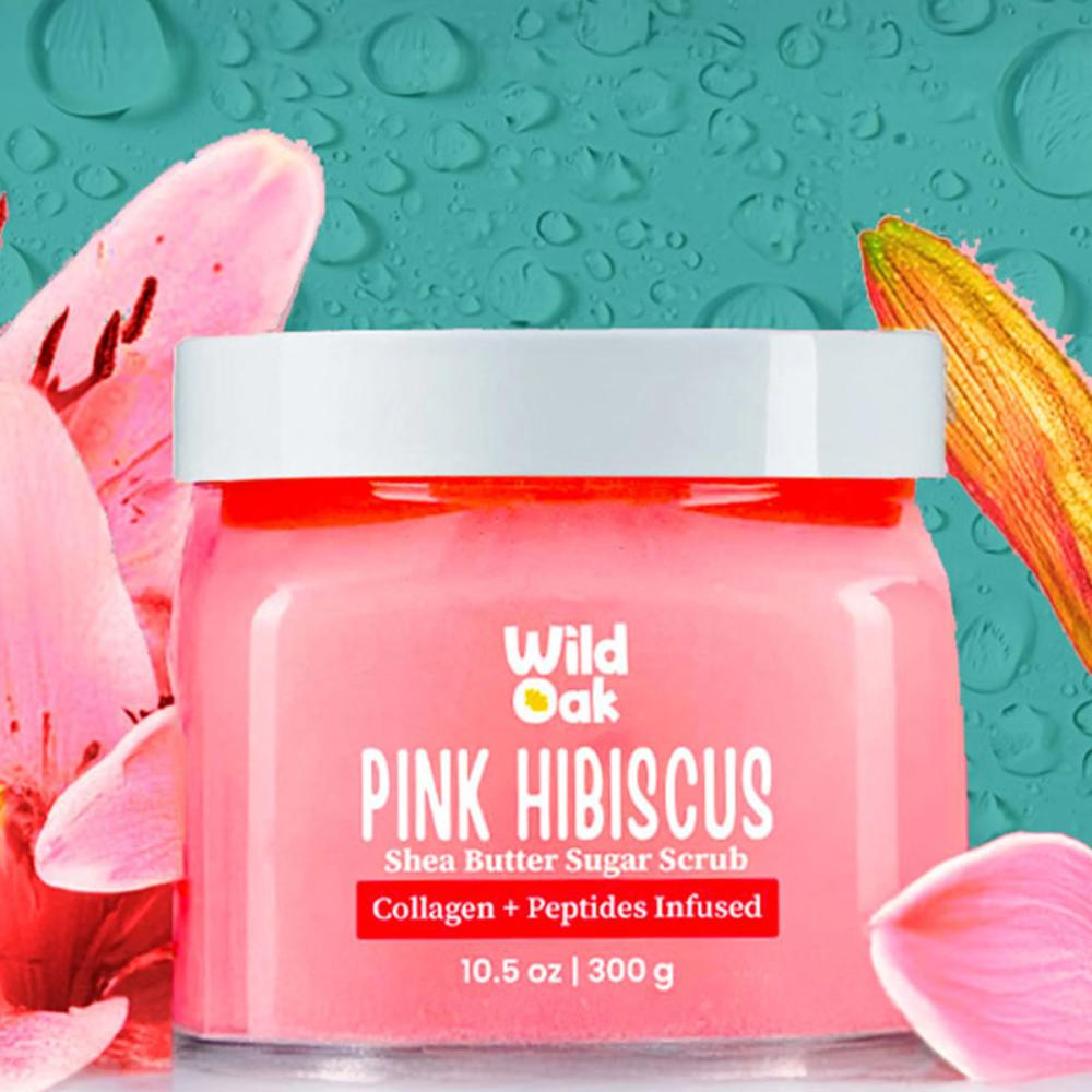 Pink Hibiscus Shea Butter Sugar Body Scrub