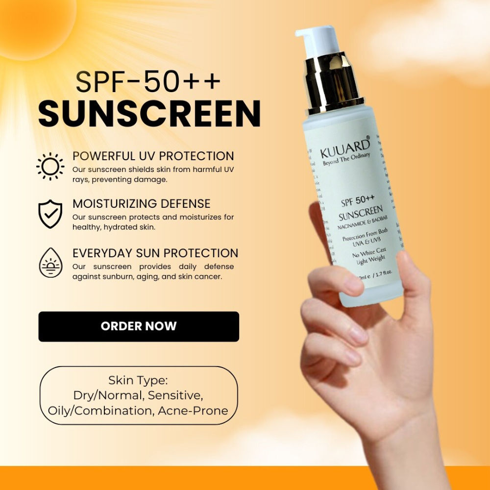 Niacinamide Sunscreen SPF 50 PA++++ - Non-Sticky, Oil Control with Baobab