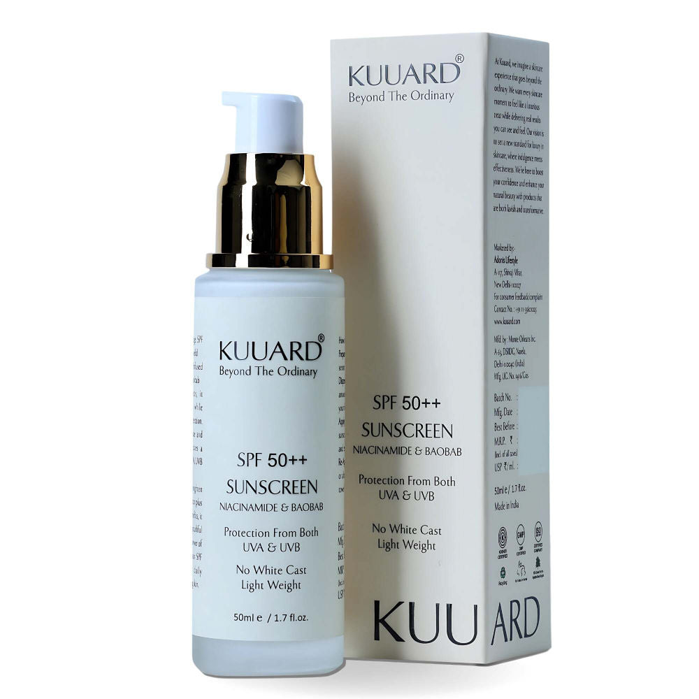 Niacinamide Sunscreen SPF 50 PA++++ - Non-Sticky, Oil Control with Baobab