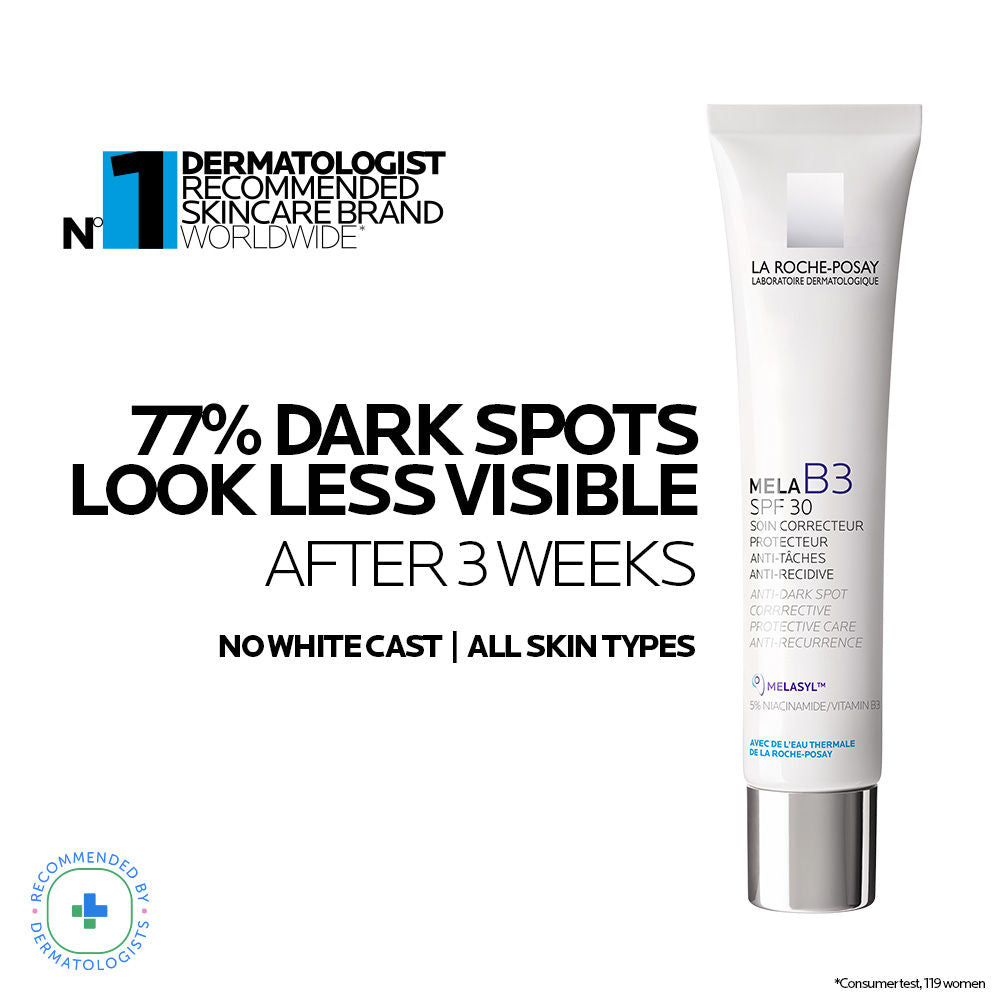Mela B3 SPF30, Anti-Dark Spots Moisturiser & Broad-Spectrum Sunscreen with Melasyl