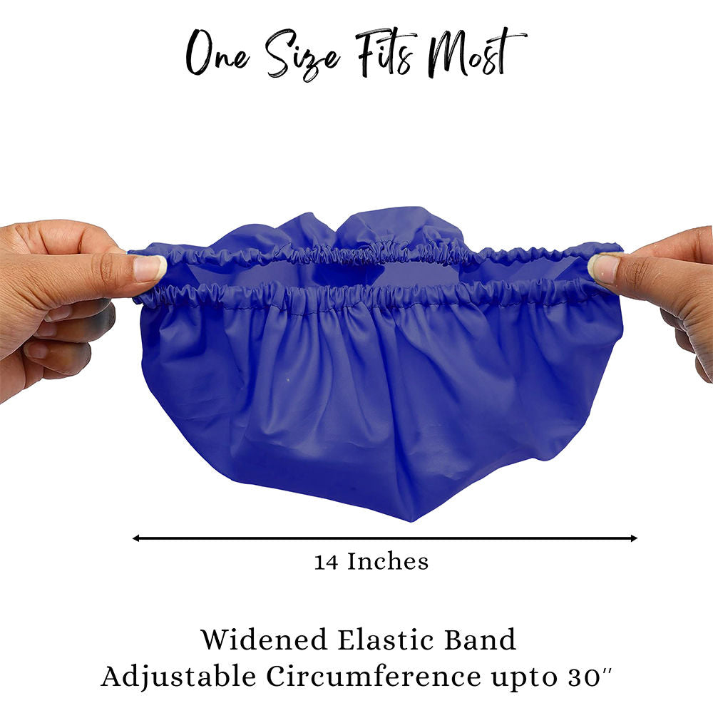 Reusable Shower Caps For Women & Men 100% Water Proof, Blue And Pink