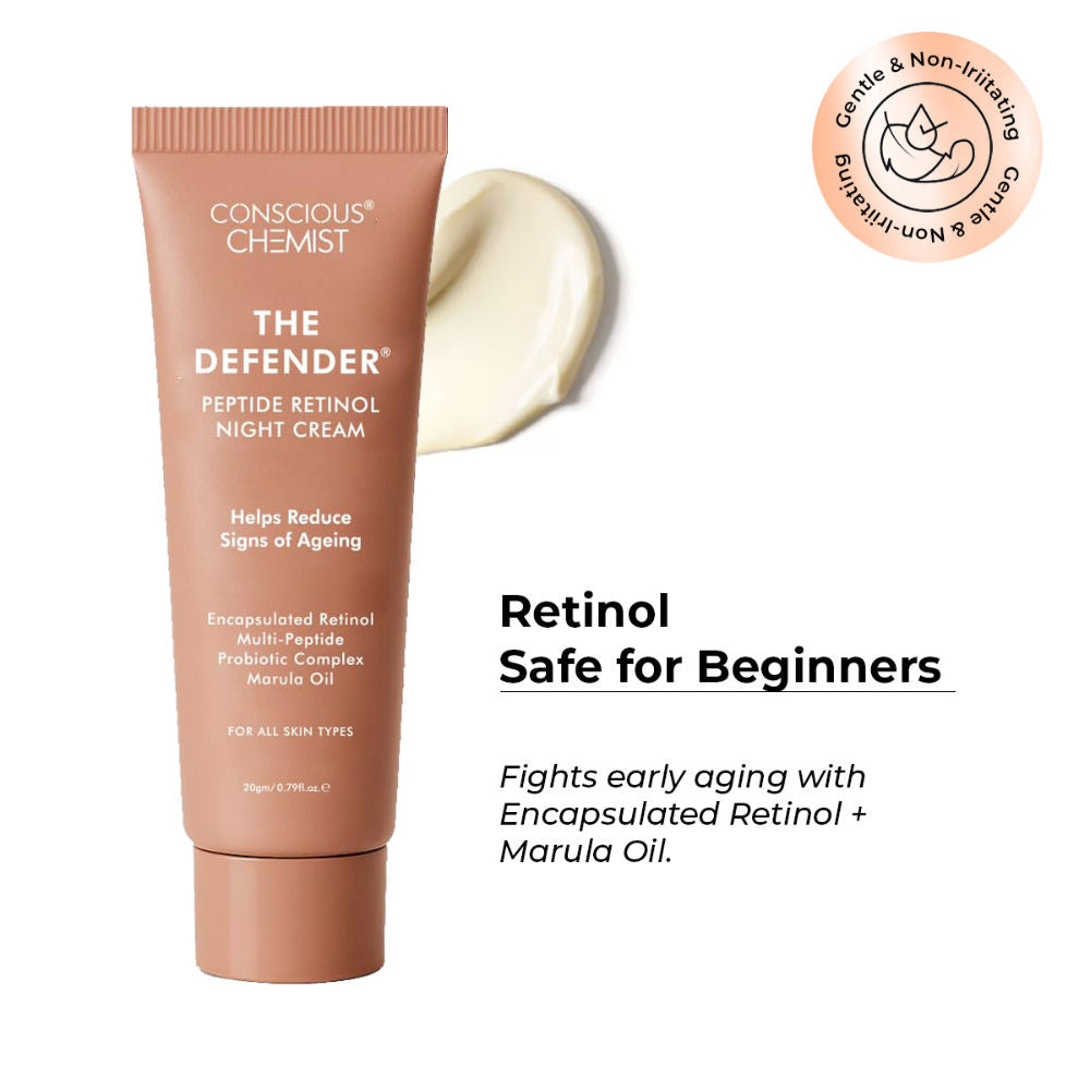 The Defender Multi Peptide Retinol Anti Aging Night Gel Cream - 20g