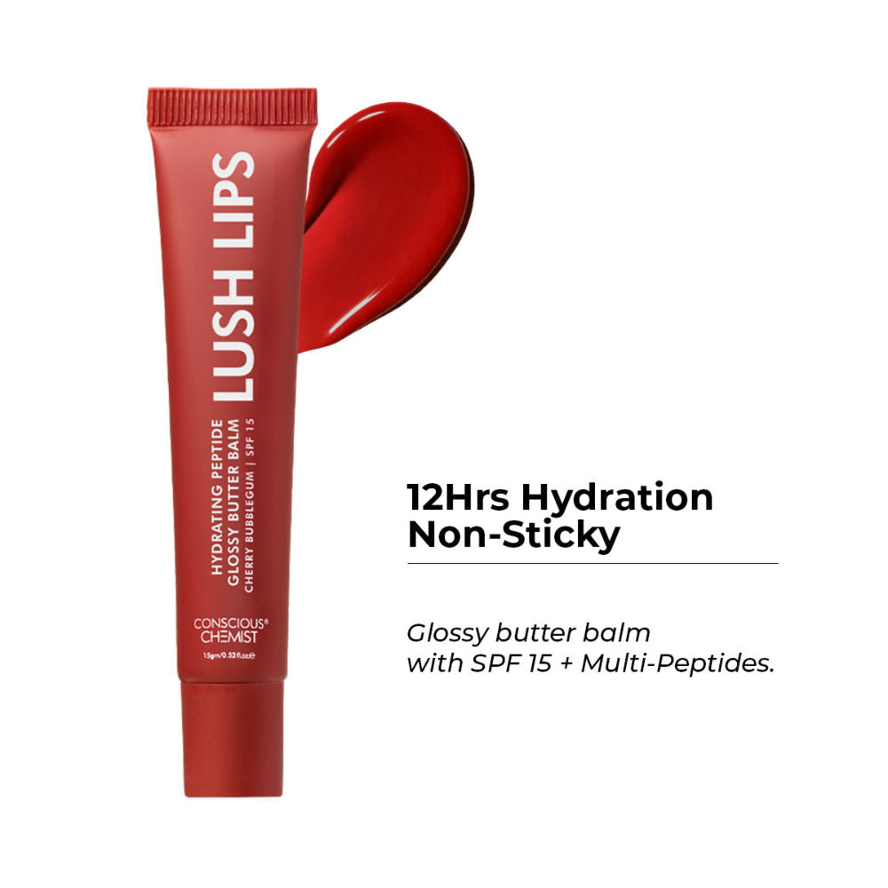 Multi Peptide & Shea Butter Lip Balm with SPF15 - Cherry Bubblegum