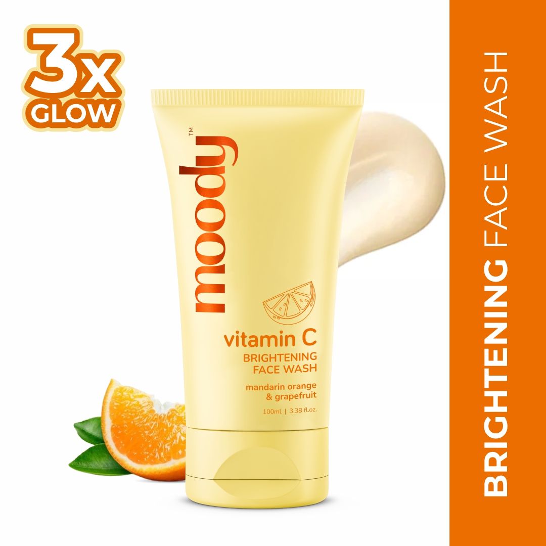 Vitamin C Brightening Face Wash Cleanser With Niacinamide, AHA Grapefruit For Glowing Skin