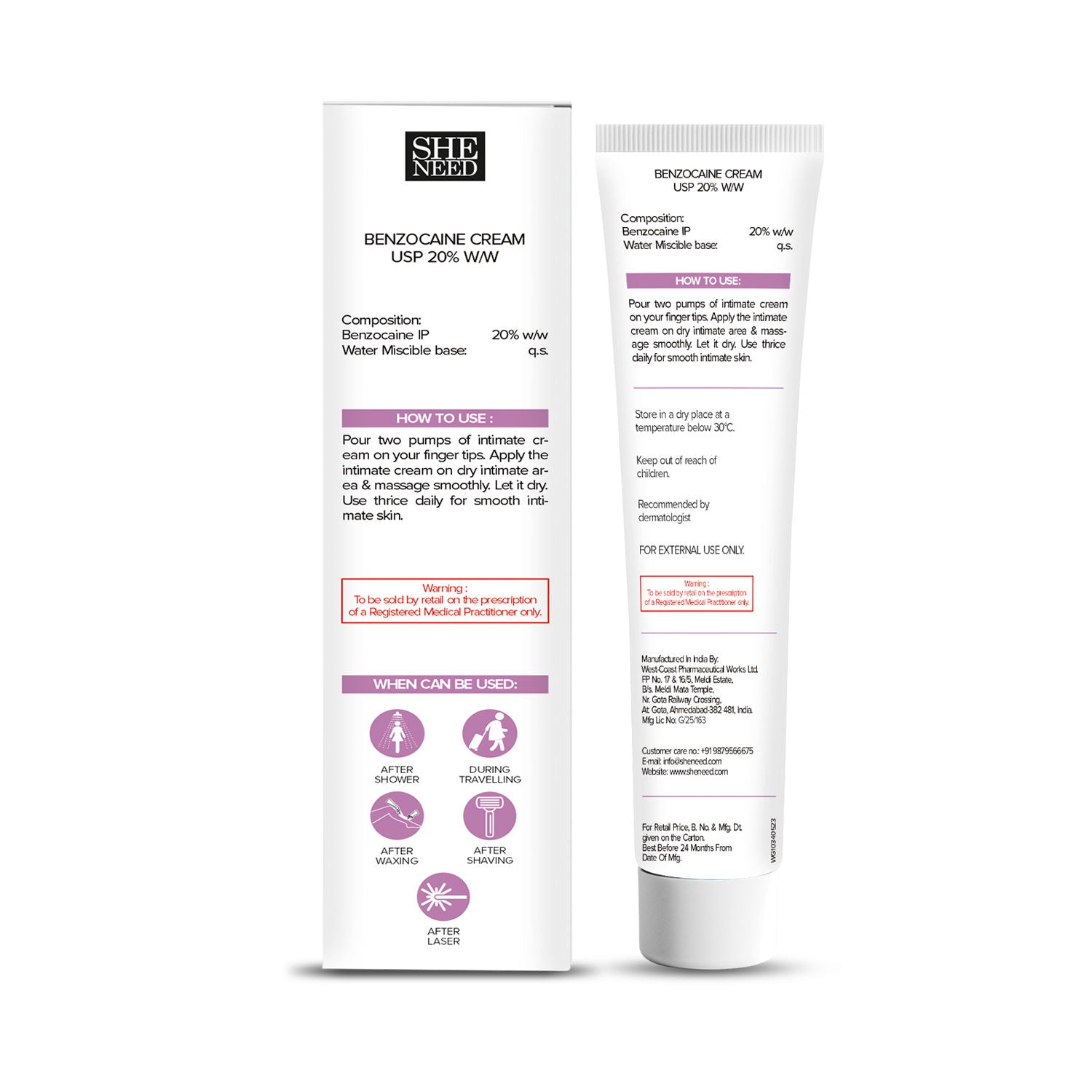 Intimate Anti-Itch Cream + FREE SheNeed Intimate Anti-Itch Wipes