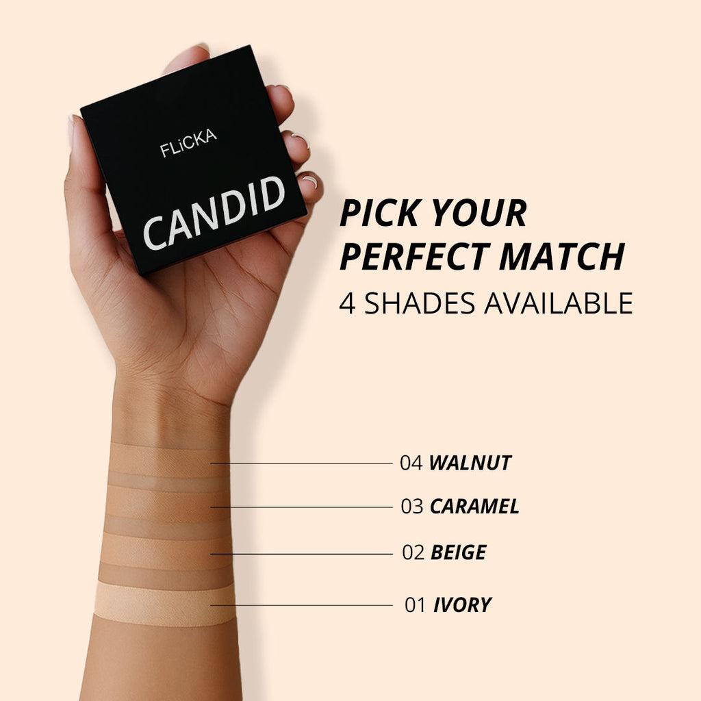 Candid Velvet Compact Powder Weightless Formula Satin Smooth Finish Perfect Blend