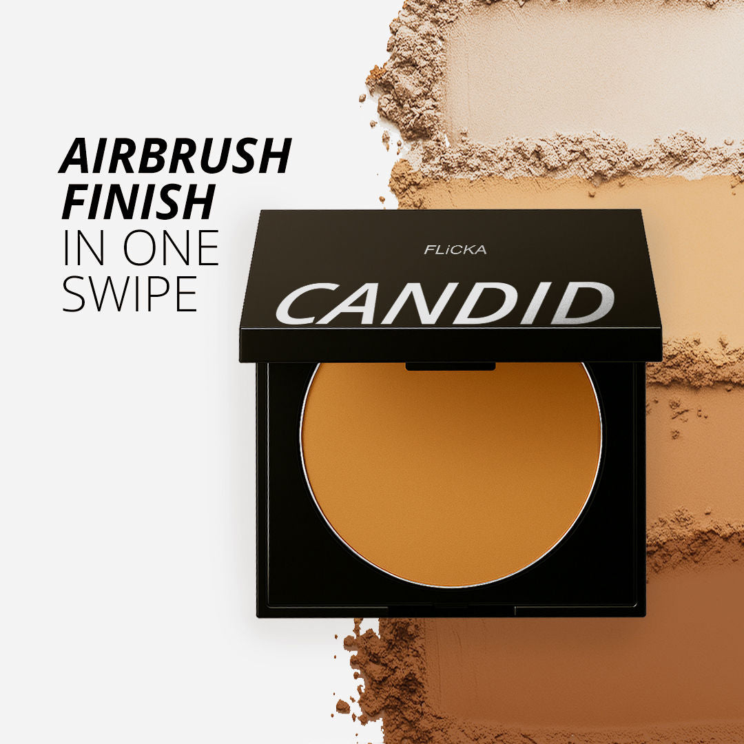 Candid Velvet Compact Powder Weightless Formula Satin Smooth Finish Perfect Blend - Walnut