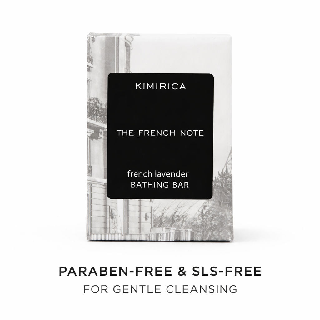 The French Note Lavender Bathing Soap, Handmade With Shea Butter, Aloe Vera & Vitamin E