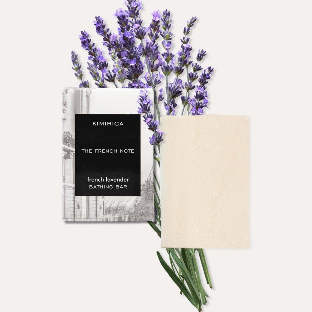 The French Note Lavender Bathing Soap, Handmade With Shea Butter, Aloe Vera & Vitamin E