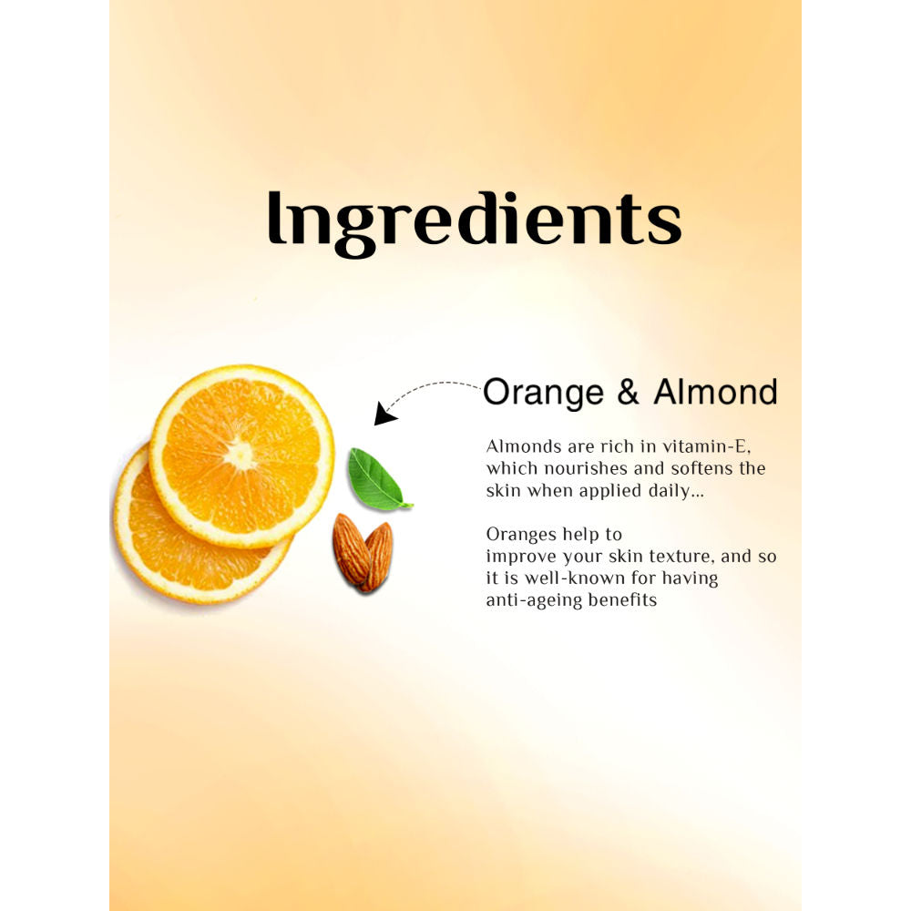 Orange Almond Scrub - Brightening, Revitalizing, Gentle Exfoliation for All Skin Type
