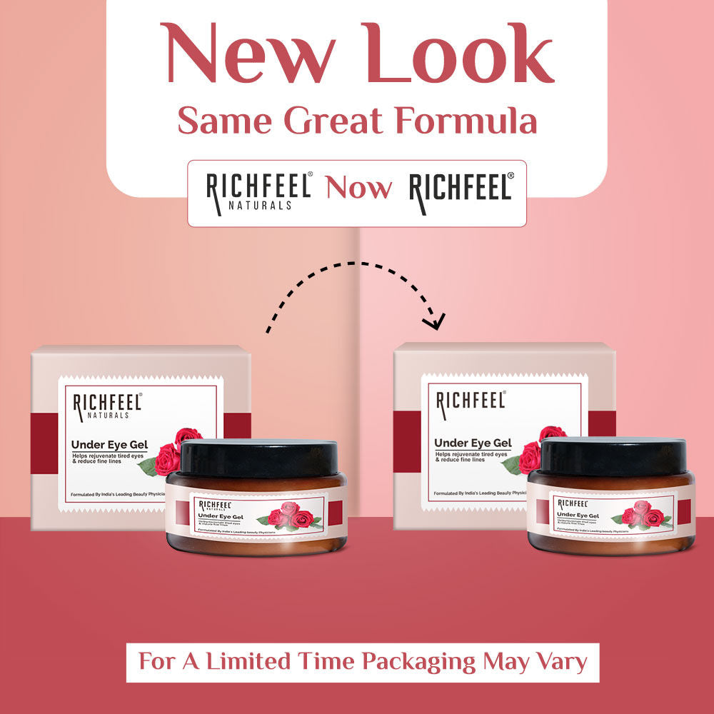 Under Eye Gel for Dark Circles, Puffy Eyes, Wrinkles & Fine Lines Removal for Women & Men