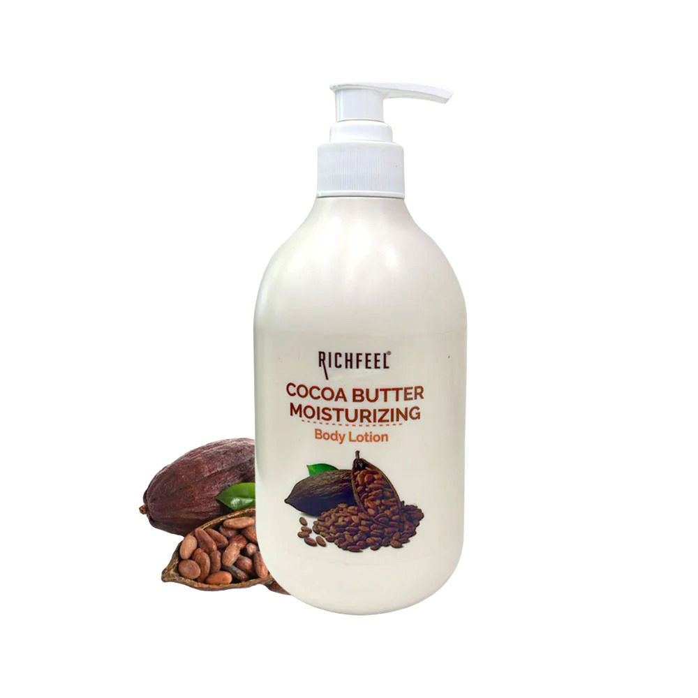 Cocoa Butter Lotion - 48hr Moisturizing with 100% Cocoa & Shea Butter for Restored Glow