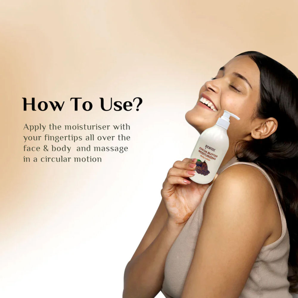 Cocoa Butter Lotion - 48hr Moisturizing with 100% Cocoa & Shea Butter for Restored Glow